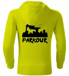 Dětská mikina Parkour originál limetková