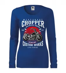Dámské tričko Westcoast Chopper s dlouhým rukávem modré
