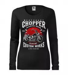 Dámské tričko Westcoast Chopper s dlouhým rukávem černé