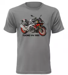 Pánské tričko s motorkou Aprilia Tuono V4 1100 šedé