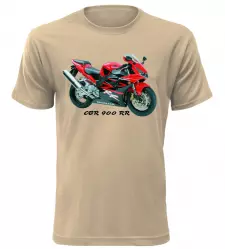 Pánské tričko s motorkou Honda CBR 900 RR pískové