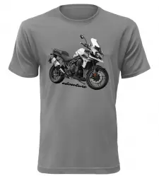Pánské tričko s motorkou Triumph Adventure šedé