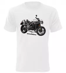 Pánské tričko s motorkou Triumph Roadsters bílé