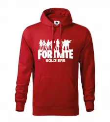 Pánská mikina cape Fortnite Soldiers červená