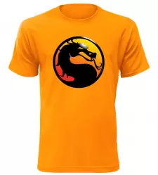 Tričko pro hráče Mortal Kombat oranžové