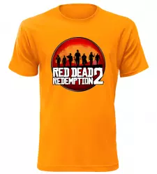 Tričko pro hráče Red Dead Redemption 2 oranžové