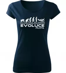 Dámské tričko Evoluce Pilota navy