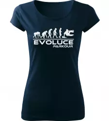 Dámské tričko Evoluce Parkour navy