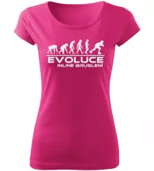 Dámské tričko Evoluce Inline bruslení růžové