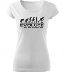 Dámské tričko Evoluce Inline bruslení bílé
