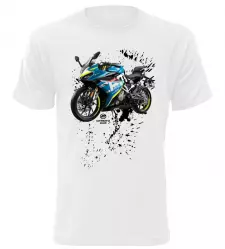 Pánské tričko s motorkou CFMoto 300SR bílé