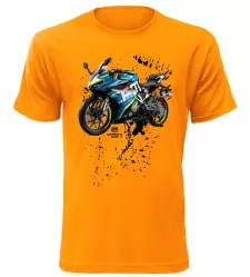 Pánské tričko s motorkou CFMoto 300SR oranžové