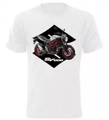 Pánské tričko s motorkou Suzuki SV650 bílé