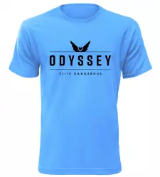 Herní tričko Elite Dangerous Odyssey azurové
