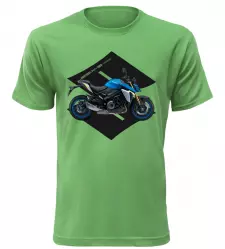 Pánské tričko s motorkou Suzuki GSX-S 1000 zelené