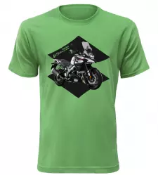 Pánské tričko s motorkou Suzuki V-Storm 1000 zelené