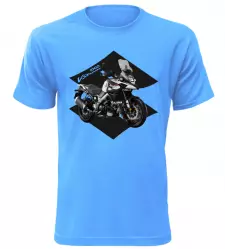 Pánské tričko s motorkou Suzuki V-Storm 1000 azurové