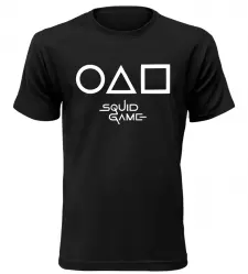 Pánské a dětské tričko Hra na oliheň - Squid Game černé