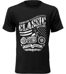 Pánské motorkářské tričko American Classic Motors černé