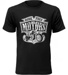 Pánské motorkářské tričko Ride Free Motors černé
