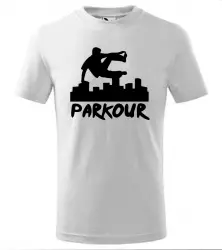 Pánské a dětské tričko Parkour originál bílé