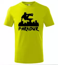 Pánské a dětské tričko Parkour originál limetkové