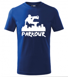 Pánské a dětské tričko Parkour originál modré