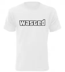 Pánské a dětské tričko GTA Wasted bílé