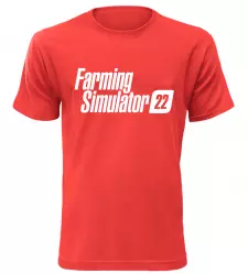 Herní tričko Farming Simulator 22 červené