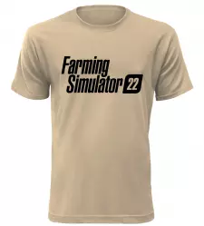 Herní tričko Farming Simulator 22 pískové