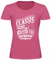 Dámské tričko American Classic Motors růžové