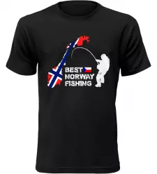 Pánské rybářské tričko Best Norway černé