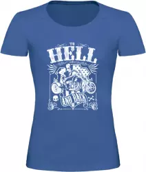 Dámské motorkářské tričko HELL modré