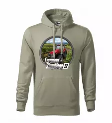 Pánská mikina Farming Simulator 22 cape světlá khaki
