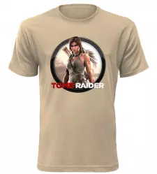 Tričko pro hráče Tomb Raider pískové