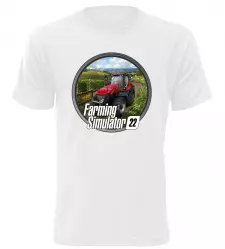Pánské a dětské tričko Farming Simulator 22 bílé