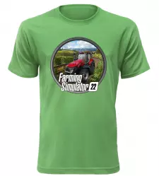 Pánské a dětské tričko Farming Simulator 22 zelené