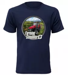 Pánské a dětské tričko Farming Simulator 22 navy
