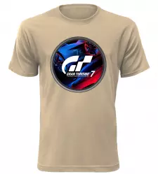 Herní tričko Gran Turismo 7 pískové
