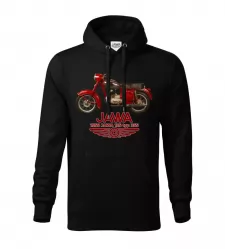 Pánská motorkářská mikina JAWA 125 černá