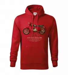 Pánská motorkářská mikina JAWA 125 červená