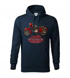 Pánská motorkářská mikina JAWA 125 navy
