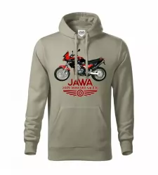 Pánská motorkářská mikina JAWA 660 světlá khaki