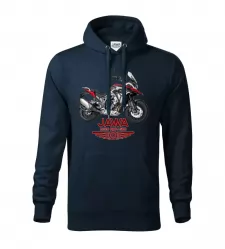 Pánská motorkářská mikina JAWA RVM 500 navy