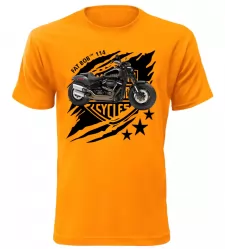 Pánské tričko Harley Davidson FAT BOB 114 oranžové