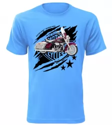 Pánské tričko Harley Davidson ELECTRA GLIDE HIGHWAY KING azurové
