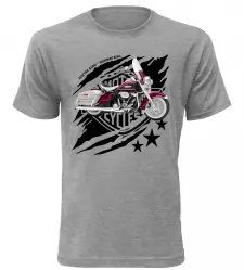 Pánské tričko Harley Davidson ELECTRA GLIDE HIGHWAY KING melírové
