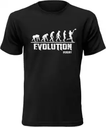 Pánské tričko Evolution Rugby černé