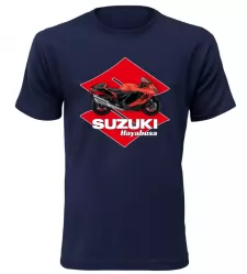 Pánské tričko s motorkou Suzuki Hayabusa navy