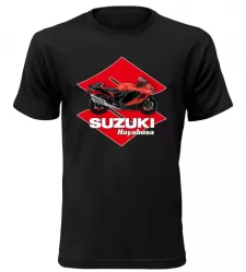 Pánské tričko s motorkou Suzuki Hayabusa černé